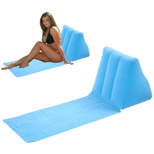 Veesper Aufblasbarer Strandstuhl mit Luftbeutelunterstützung, Faltbare leichte Sonnenbaden für Camping, Reisen und Relaxation am Pool. von Veesper