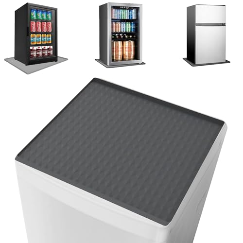 Veesper Kühlschrank -Silikonmatte mit erhöhten Kanten 23, 6 x 23, 6 Zoll, unter Kühlschrankbodenschutz, Anti -Leck -Waschisolierungsabdeckung für Trockner und Waschmaschine (grau) von Veesper