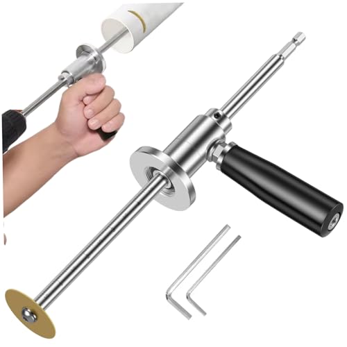 Veesper PVC-Rohrschneider 7 Zoll einstellbares Röhrchen-Schneidwerkzeug mit Skalierung und Rutschgriff, ideal für Kunststoffrohr, Schlauch, Holz und Marmor von Veesper