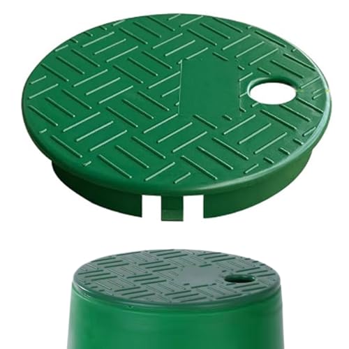 Veesper Sprinkler -Ventilabdeckung 6 Zoll eingedicktes Bewässerungsventilkastenabdeckungsersatz, minimalistische grüne Sprinklerabdeckungen für Garten-, Park- und Campus -Bewässerungssysteme von Veesper