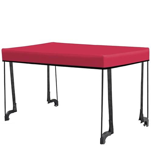 Veesper Wagon Canopy 35x19x18 Zoll Regenfestes Sonnenschutz Oxford -Stoff -Baldachin mit Stützpolen, modifizierter Universal Wagon -Ansatz für Camping -Picknick -Strandwagen, Nein (rot) von Veesper