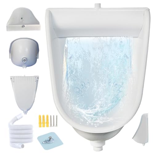 Wasserloser Urinal für Männer Wandmontage Plastik Urinal 12.6x9.5x18.5 Zoll spritzsicherer Out von Veesper