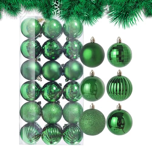 Christbaumkugeln,36-teiliges buntes, bruchsicheres, dekoratives Kugeln-Baubles-Set - Bruchsichere dekorative Montagekugel, Home-Party-Dekorationen für Weihnachten Veeteah von Veeteah