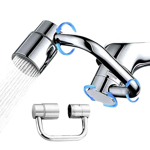 Drehbarer Perlator für Wasserhahn - Multifunktionale 1080 Grad Schwenkbare Wasserhahn Verlängerung,Küchenzubehör für Waschbecken Badewanne Spüle Drehbarer Perlator für Wasserhahn - Multifunktionale 1080 Grad Schwenkbare Wasserhahn Verlängerung,Küchenzubehör für Waschbecken Badewanne Spüle von Veeteah