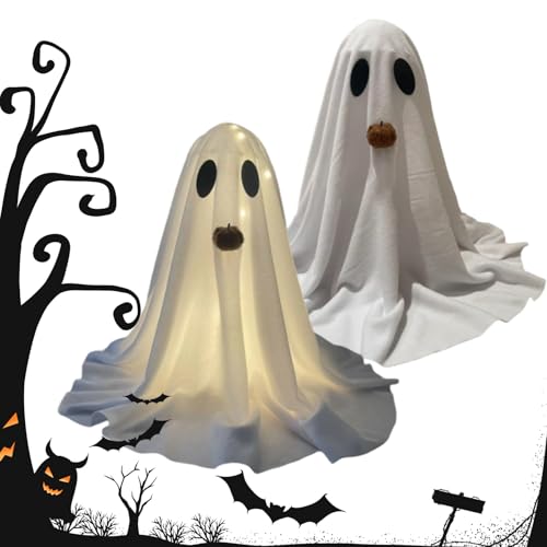 Geisterdekoration | Halloween Dekoration Mit Integrierter LED-Beleuchtung | 2 teilige ästhetische Heimkunst für Innen Außen Kaminsims Schlafzimmer Kamin und Kinderzimmer Geisterdekoration | Halloween Dekoration Mit Integrierter LED-Beleuchtung | 2 teilige ästhetische Heimkunst für Innen Außen Kaminsims Schlafzimmer Kamin und Kinderzimmer von Veeteah