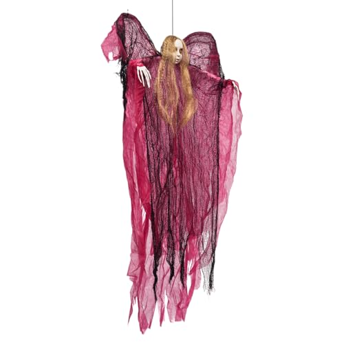 Halloween Deko - Rote Hexengeist Dekofiguren Festtagsdekoration - Sprachaktivierter Halloween Schmuck Für Innen Außen Wand Garten Dekoration von Veeteah