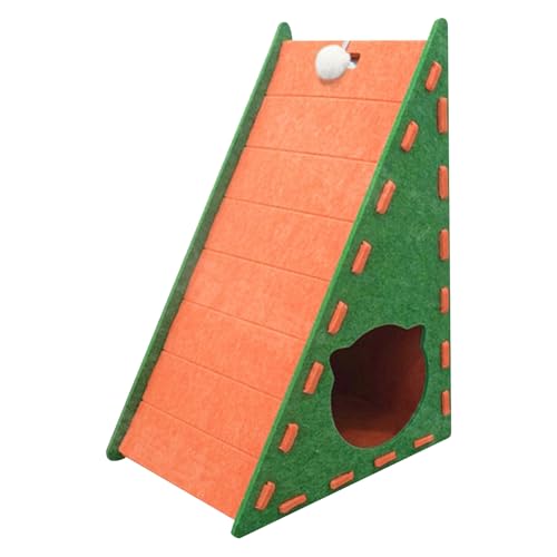 Kratzbrett - Dreieckiges Vertikales Kratzbrett Für Katzen | Kletterteppich Mit Ruheplatz Und Schutz Für Sofa Boden Spielspaß von Veeteah