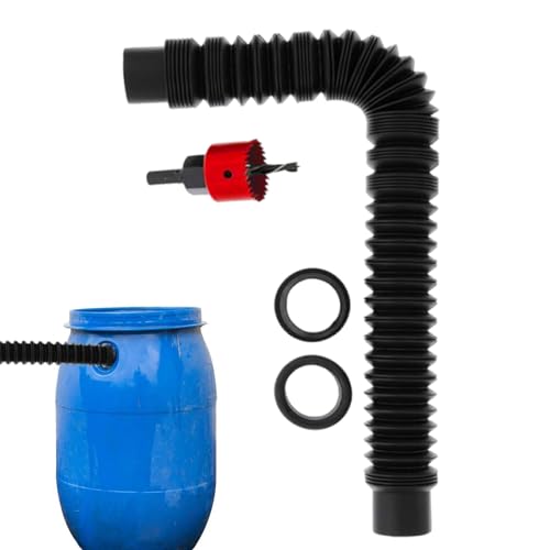 Regenwassertonnen Anschluss Kit,Wasserfass Anschluss-Set | Anschluss Set Regenwasser Adapter Für Unterirdisch Außenbereich Dachrinne Einfahrt Bewässerung Gartenbewässerung Terrasse Garten von Veeteah
