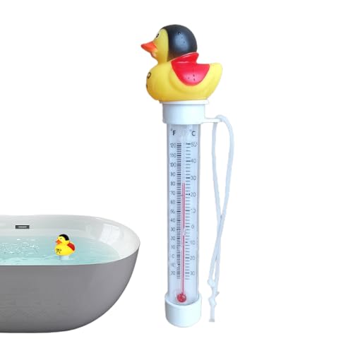 Schwimmendes Poolthermometer | Thermometer Für In Entenform - Leicht Ablesbares Messgerät Mit Schnur Für Bade-Spa, Wassertank, Eisbad Und Badewanne von Veeteah