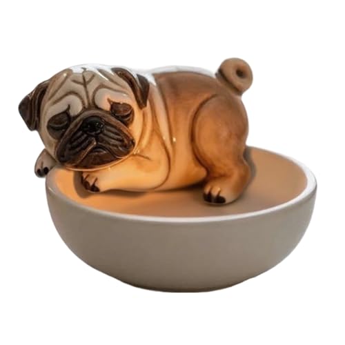 Teelichthalter - Teelichtbehälter | Dekorative Schale Mit Hund Design Für Wohnung Küche Kamin Halloween Feiertage Party Teelichthalter - Teelichtbehälter | Dekorative Schale Mit Hund Design Für Wohnung Küche Kamin Halloween Feiertage Party von Veeteah