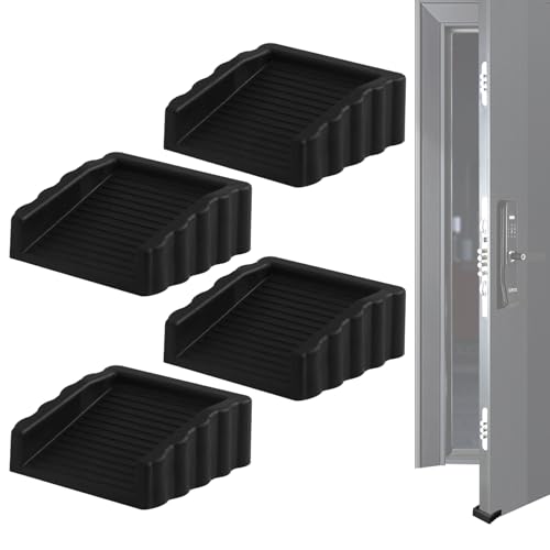 Türstopper - Gummi Türstopper Keil - Rutschfester Keil 4er Set Zweiwege Türfeststeller für Privatsphäre Haushalt Hotels Sicherheit Wohnbereich Türstopper - Gummi Türstopper Keil - Rutschfester Keil 4er Set Zweiwege Türfeststeller für Privatsphäre Haushalt Hotels Sicherheit Wohnbereich von Veeteah