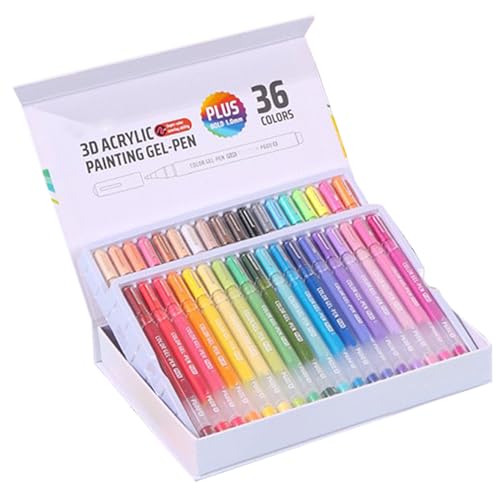 Veeteah Akryl Gelstifte | Textilmarker - 1 Mm Feinspitze Glitzer 3D Malstift Zur Entspannungsmalerei Für Kunsthandwerk Textil Holz Glas Scrapbooking Veeteah Akryl Gelstifte | Textilmarker - 1 Mm Feinspitze Glitzer 3D Malstift Zur Entspannungsmalerei Für Kunsthandwerk Textil Holz Glas Scrapbooking von Veeteah