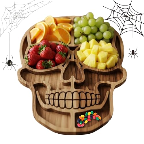 Veeteah Servierbrett Aus Holz Für Käseplatten | Totenkopf Snackplatte Aus Holz | Halloween Grusel Servierplatte Für Weihnachten Feiertage Küche Restaurant Hochzeit Buffet Poolparty Camping Picknick Veeteah Servierbrett Aus Holz Für Käseplatten | Totenkopf Snackplatte Aus Holz | Halloween Grusel Servierplatte Für Weihnachten Feiertage Küche Restaurant Hochzeit Buffet Poolparty Camping Picknick von Veeteah