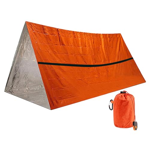 Veeteah Tragbarer Thermoschlafsack, Überlebensschlafsack | Wasserdichter Schlafsack Survival Aluminiumfolie Biwaksack,Outdoor Supplies Tragbare, kompakte Überlebensunterkunft für Reisen und Camping von Veeteah