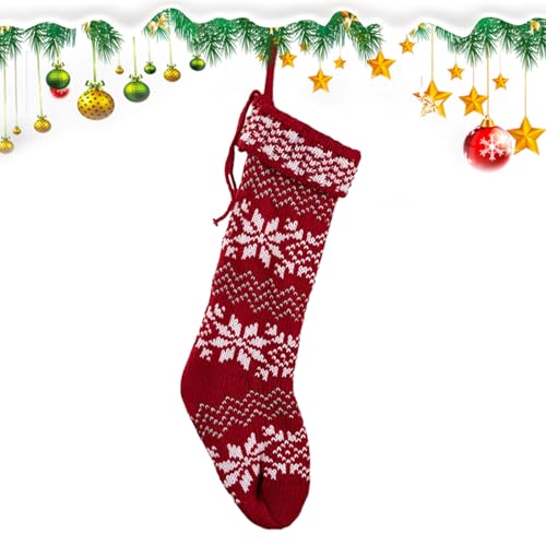 Veeteah Weihnachtssocken - Deko Weihnachtsstrümpfe | Gestrickte Festbeutel Für Reise Wohnung Urlaub Hotel Büro Studentenwohnheim Feiertag von Veeteah