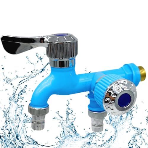 Wannenwasserhahn - Waschmaschine Wasserhahn Wasserumsteller | Galvanikprozess Wäschewannenhahn Gute Dichtleistung, auslaufsicherer Doppelgriffhahn mit Doppelventilkern Wannenwasserhahn - Waschmaschine Wasserhahn Wasserumsteller | Galvanikprozess Wäschewannenhahn Gute Dichtleistung, auslaufsicherer Doppelgriffhahn mit Doppelventilkern von Veeteah
