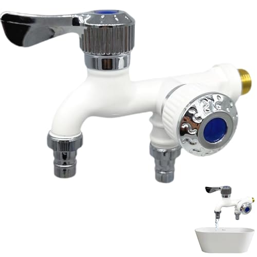 Waschmaschine Wasserhahn,Galvanikprozess Mopp Waschbecken Wasserhahn - Galvanikprozess Wäschewannenhahn Gute Dichtleistung, auslaufsicherer Doppelgriffhahn mit Doppelventilkern Waschmaschine Wasserhahn,Galvanikprozess Mopp Waschbecken Wasserhahn - Galvanikprozess Wäschewannenhahn Gute Dichtleistung, auslaufsicherer Doppelgriffhahn mit Doppelventilkern von Veeteah