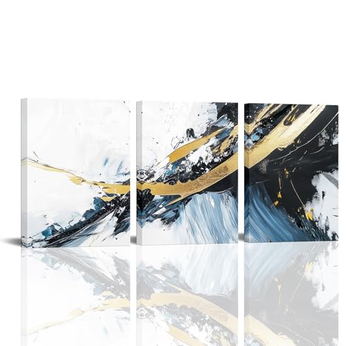 Vefacaiyo 3 Paneele, abstrakte Ozeanwellen, Strand, Wandkunst, schwarz-weiß, abstraktes Meeresgemälde, Wanddekoration, Ölgemälde, strukturierter Druck, Kunstwerk für Zuhause, Schlafzimmer, Küche, Büro Vefacaiyo 3 Paneele, abstrakte Ozeanwellen, Strand, Wandkunst, schwarz-weiß, abstraktes Meeresgemälde, Wanddekoration, Ölgemälde, strukturierter Druck, Kunstwerk für Zuhause, Schlafzimmer, Küche, Büro von Vefacaiyo