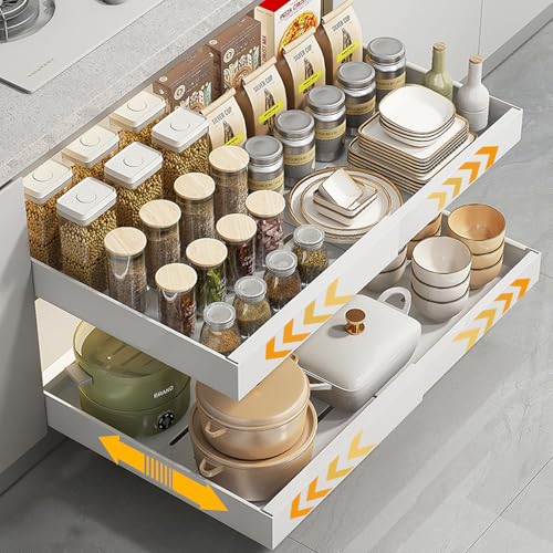 Vefacion Erweiterbarer Teleskopschublade Schubladen Organizer Küche Ausziehbarer Schrank Organizer Einstellbare Breite 32-52 cm Kein Bohren oder Nageln erforderlich Vefacion Erweiterbarer Teleskopschublade Schubladen Organizer Küche Ausziehbarer Schrank Organizer Einstellbare Breite 32-52 cm Kein Bohren oder Nageln erforderlich von Vefacion