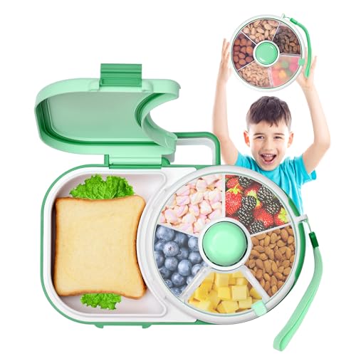 Vefacion Snackbox mit Fächern Kinder Snack Spinner Satz Tragbares Siegel Deckel Snackteller Multifunktionale Baby Brotdose Schule Jausenbox Vefacion Snackbox mit Fächern Kinder Snack Spinner Satz Tragbares Siegel Deckel Snackteller Multifunktionale Baby Brotdose Schule Jausenbox von Vefacion