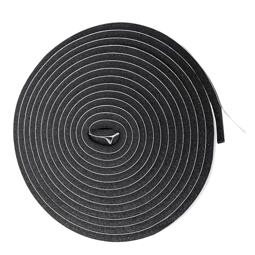 Vefhby Dichtungsband Selbstklebend, 10mm(B) x 6mm(D) Moosgummi Selbstklebend Schaumstoff für Türen Fenster Schalldämmung Anti-Kollision Staubdicht Dichtband (10mm x 6mm x 10m) von Vefhby