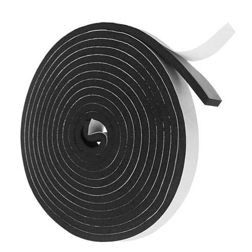 Vefhby Dichtungsband Selbstklebend, 20mm(B) x 8mm(D) Moosgummi Selbstklebend Schaumstoff für Türen Fenster Schalldämmung Anti-Kollision Staubdicht Dichtband (20mm x 8mm x 5m) von Vefhby