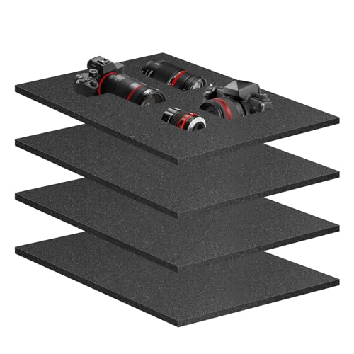 Vefhby Schaumstoff Zuschnitt 4 Stück 400 x 300 x 10 mm, Schaumstoffeinlage Werkzeugkoffer Kamerakoffer Schaumstoff, Schaumstoffplatte für Tabletop Miniaturen Werkzeug Vefhby Schaumstoff Zuschnitt 4 Stück 400 x 300 x 10 mm, Schaumstoffeinlage Werkzeugkoffer Kamerakoffer Schaumstoff, Schaumstoffplatte für Tabletop Miniaturen Werkzeug von Vefhby