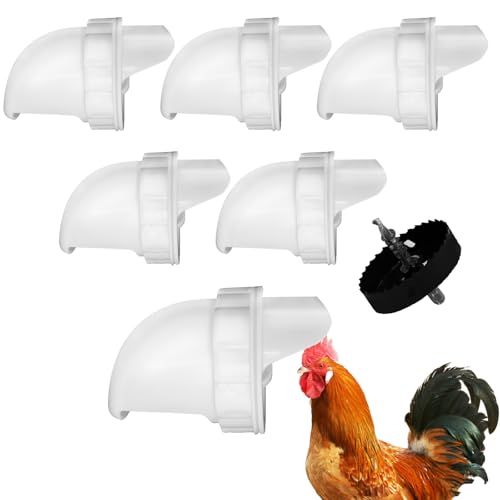5 Ports DIY hühnerfutter automat, Regenfestes Schwerkraft-System mit Critter Stopper für Eimer, Fässer & Tröge – Kein Abfall Hühnerfutterspender Kit 5 Ports DIY hühnerfutter automat, Regenfestes Schwerkraft-System mit Critter Stopper für Eimer, Fässer & Tröge – Kein Abfall Hühnerfutterspender Kit von Veftsvy