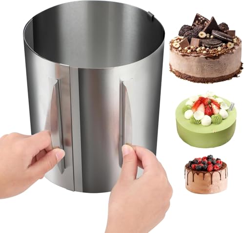 Tortenring verstellbar 16-30 cm, 20 cm Hoher Edelstahl Backring, Stabile Tortenform - Tortenform Zum Dekorieren,Kuchenring Rund Verstellbar, Backrahmen Rund Zum Backen Und Dekorieren Tortenring verstellbar 16-30 cm, 20 cm Hoher Edelstahl Backring, Stabile Tortenform - Tortenform Zum Dekorieren,Kuchenring Rund Verstellbar, Backrahmen Rund Zum Backen Und Dekorieren von Veftsvy