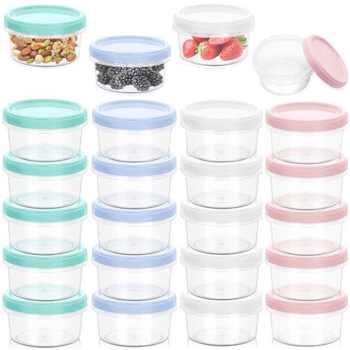 Veftsvy 20 Stück Frischhaltedosen mit Deckel, 200ml Kleine Dosen mit Deckel, Wiederverwendbar Lebensmittelbehälter, Plastikbehälter für Joghurt, Obst, Soßen, Gefrierschrank & Mikrowelle (4 Farben) Veftsvy 20 Stück Frischhaltedosen mit Deckel, 200ml Kleine Dosen mit Deckel, Wiederverwendbar Lebensmittelbehälter, Plastikbehälter für Joghurt, Obst, Soßen, Gefrierschrank & Mikrowelle (4 Farben) von Veftsvy