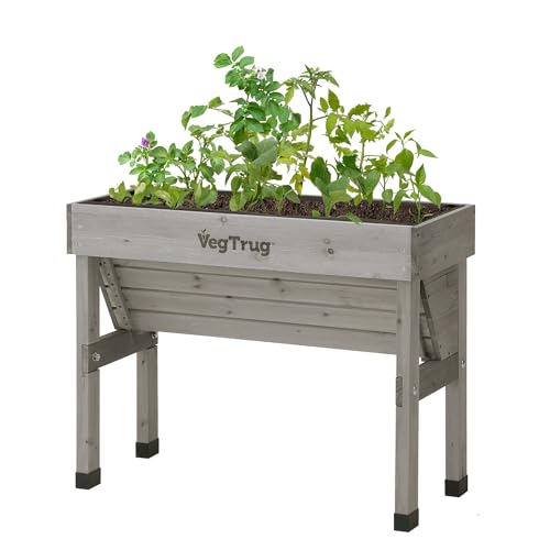 VegTrug® Hochbeet Wall Hugger - platzsparender Pflanzkasten für Balkon & Terrasse 170 L Volumen inkl. Pflanzvlies - Frühbeet ergonomische V-Form für Gemüse Kräuter Blumen - Grey 103x46x80 cm VegTrug® Hochbeet Wall Hugger - platzsparender Pflanzkasten für Balkon & Terrasse 170 L Volumen inkl. Pflanzvlies - Frühbeet ergonomische V-Form für Gemüse Kräuter Blumen - Grey 103x46x80 cm von VegTrug