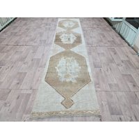 3x14.2 Traditioneller Teppichläufer, Handgewebter Teppich Läufer, Oushak Teppichläufer 3x14 von VegaRugShop