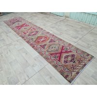 3x30 Teppich Läufer, Handgewebter Kelim Teppich, Kelimteppich, Berber von VegaRugShop