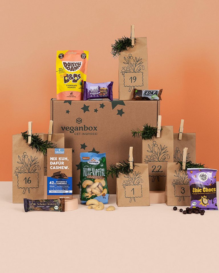Vegan Box Adventskalender Süßigkeiten Adventskalender 2024 von Vegan Box