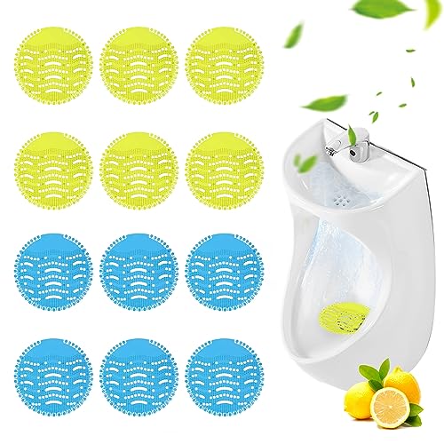 12 Pcs Urinalsieb Mit Duft, Pissoirsieb Spritzschutz, Urinalsieb Spritzschutzmatte, Urinalsieb Einsatz Duft, Urinaleinlage Einsatz, Urinal Einleger Matte, Fußball Tor Urinalsieb Pissoir-Einsatz von Vegena