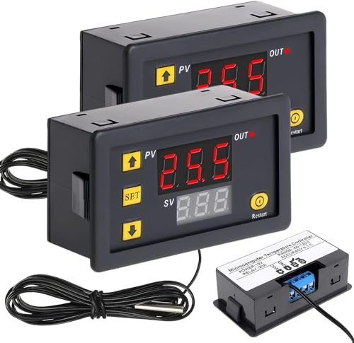 2 Pcs Digitaler Temperaturregler W3230, 12V LCD Thermostat mit NTC10K-Sensor, Breite Anwendung für Heizen und Kühlen, ±0,1°C Genauigkeit, Sicherheitsfunktionen enthalten 2 Pcs Digitaler Temperaturregler W3230, 12V LCD Thermostat mit NTC10K-Sensor, Breite Anwendung für Heizen und Kühlen, ±0,1°C Genauigkeit, Sicherheitsfunktionen enthalten von Vegena