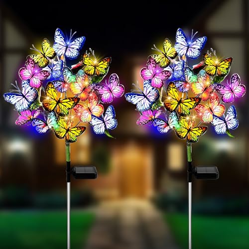 2 Stücke Solarlampen Für Außen Garten, Schmetterlinge Solarleuchten Garten, Schmetterling Solarlampen Für Außen Garten Deko Mit 34 Schmetterling 48 Led Für Garten Balkon Terrasse Yard Patio Dekoration 2 Stücke Solarlampen Für Außen Garten, Schmetterlinge Solarleuchten Garten, Schmetterling Solarlampen Für Außen Garten Deko Mit 34 Schmetterling 48 Led Für Garten Balkon Terrasse Yard Patio Dekoration von Vegena