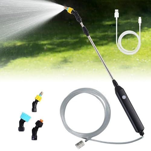 Elektrischer Pflanzensprüher, Elektrischer Gartensprüher, Akku Drucksprüher, Mit 3 Düsen Und 5m Schlauch Drucksprüher Gartensprüher Wiederaufladbarem Und Tragbarer Sprühstab USB-Aufladung Elektrischer Pflanzensprüher, Elektrischer Gartensprüher, Akku Drucksprüher, Mit 3 Düsen Und 5m Schlauch Drucksprüher Gartensprüher Wiederaufladbarem Und Tragbarer Sprühstab USB-Aufladung von Vegena