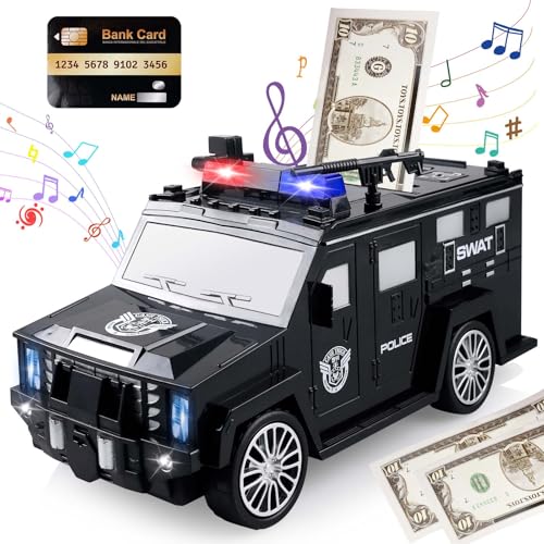 Geldtransporter Sparschwein – Kreative Elektronische Spardose Kinder, Sparschwein für Jungen Mädchen mit Passwortschloss, Bankkarte, Diebstahlalarm, Soundeffekten, Beleuchtung von Vegena