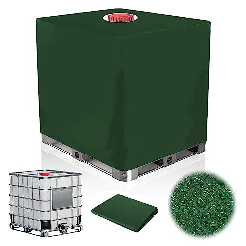 IBC Tank Abdeckung 420D, Abdeckplane für Wassertank 1000L, Container Cover, Anti-UV Schutzhülle Schutzplane Schutzhaube, Wassertank Staubdichte Schutzabdeckung Wassertank Abdeckplane(120 x100 x116 cm) von Vegena