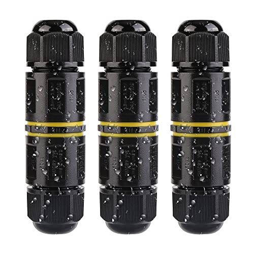 Kabelverbinder Wasserdicht IP68, Vegena Abzweigdose 5 Polig Verbindungsbox Verteilerdose Außen Kabelschuhe Erdkabel Verbindungsmuffe Kabelmuffe 2 Wege für Ø5-14 mm Kabeldurchmesser, 3er-Pack Schwarz Kabelverbinder Wasserdicht IP68, Vegena Abzweigdose 5 Polig Verbindungsbox Verteilerdose Außen Kabelschuhe Erdkabel Verbindungsmuffe Kabelmuffe 2 Wege für Ø5-14 mm Kabeldurchmesser, 3er-Pack Schwarz von Vegena