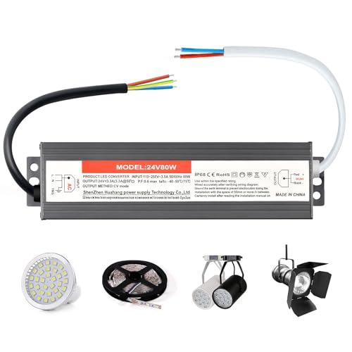 LED Trafo 24V 80W 3.33A, LED Netzteil Treiber Wasserdicht IP67, LED Transformator, LED Treiber 110/220V AC50/60HZ, Outdoor TrafoKonstantspannung Für LED Beleuchtung LED Trafo 24V 80W 3.33A, LED Netzteil Treiber Wasserdicht IP67, LED Transformator, LED Treiber 110/220V AC50/60HZ, Outdoor TrafoKonstantspannung Für LED Beleuchtung von Vegena