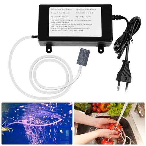 Ozongenerator, Haushalt Ozonreiniger 1000mg, Ozongenerator für Wasser und Luft, Tragbarer Air Purifier, Mehrzweck Ozon Luftreiniger, Sterilisator Geruchskiller, für Badezimmer Küche Rauch Formaldehyd von Vegena