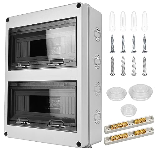 Sicherungskasten Aufputz: Verteilerkasten Aufputz, Sicherungskasten 24 Module Verteilerdose IP65 Feuchtraum, Kleinverteiler Aufputz 2-Reihig Sicherungskasten Aufputz: Verteilerkasten Aufputz, Sicherungskasten 24 Module Verteilerdose IP65 Feuchtraum, Kleinverteiler Aufputz 2-Reihig von Vegena