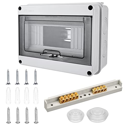 Sicherungskasten Aufputz: Verteilerkasten Aufputz, Sicherungskasten 8 Module Verteilerdose IP65 Feuchtraum, Kleinverteiler Aufputz 1-Reihig von Vegena