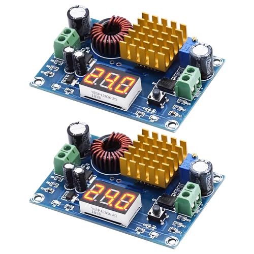 Vegena 5-45V DC-DC Boost Converter, Step Up Boost Converter, DC Spannungsregler 5A Mit LED Display Aufwärtswandler Konstante Stromversorgungsmodul Einstellbares Step Up Voltmeter von Vegena