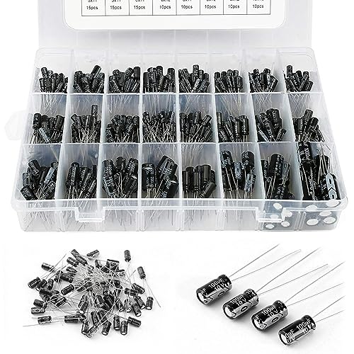 Vegena 500 Stück Elektrolytkondensator 24 Wert, Elkos Kondensator, Elektrolytkondensatoren Sortimentskit Set Sortimentsbox Kit Von 0.1uf-1000uf 10v 16v 25v 35v 50v Mit Aufbewahrungsbox Vegena 500 Stück Elektrolytkondensator 24 Wert, Elkos Kondensator, Elektrolytkondensatoren Sortimentskit Set Sortimentsbox Kit Von 0.1uf-1000uf 10v 16v 25v 35v 50v Mit Aufbewahrungsbox von Vegena