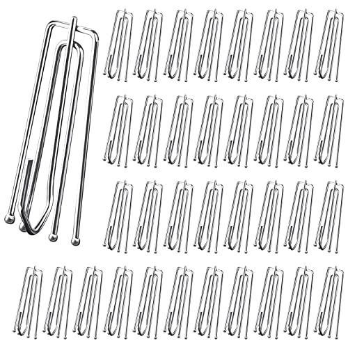 Vegena Gardinenhaken - 60 Stück Edelstahl Vorhänge Haken mit 4 Zinken, Klammer Klemmhaken Gardinenhaken Pinch Pleat Clips Haken für Gardinen und Vorhangringe von Vegena