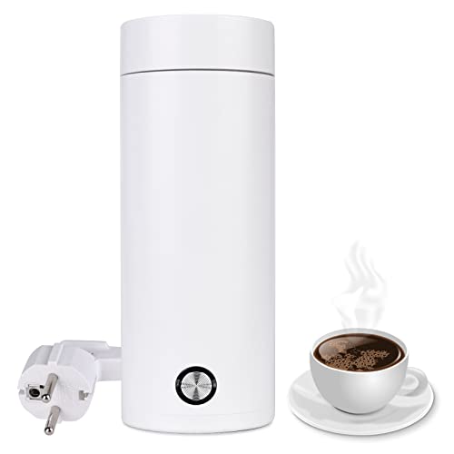 Vegena Kleiner Tragbarer 400ML Reise Elektrischer Wasserkocher, Mini Wasserkocher Elektrisch mit Automatischer Abschaltung, 5 Minuten Schnelle Kochen für Tee, Milch, Kaffee, Weiß Vegena Kleiner Tragbarer 400ML Reise Elektrischer Wasserkocher, Mini Wasserkocher Elektrisch mit Automatischer Abschaltung, 5 Minuten Schnelle Kochen für Tee, Milch, Kaffee, Weiß von Vegena