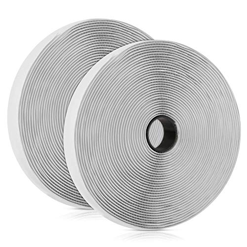 Vegena Klettband Selbstklebend Extra Stark 10M - Doppelseitiges Klettverschluss für Fliegengitter, 20mm Breit Weiß von Vegena